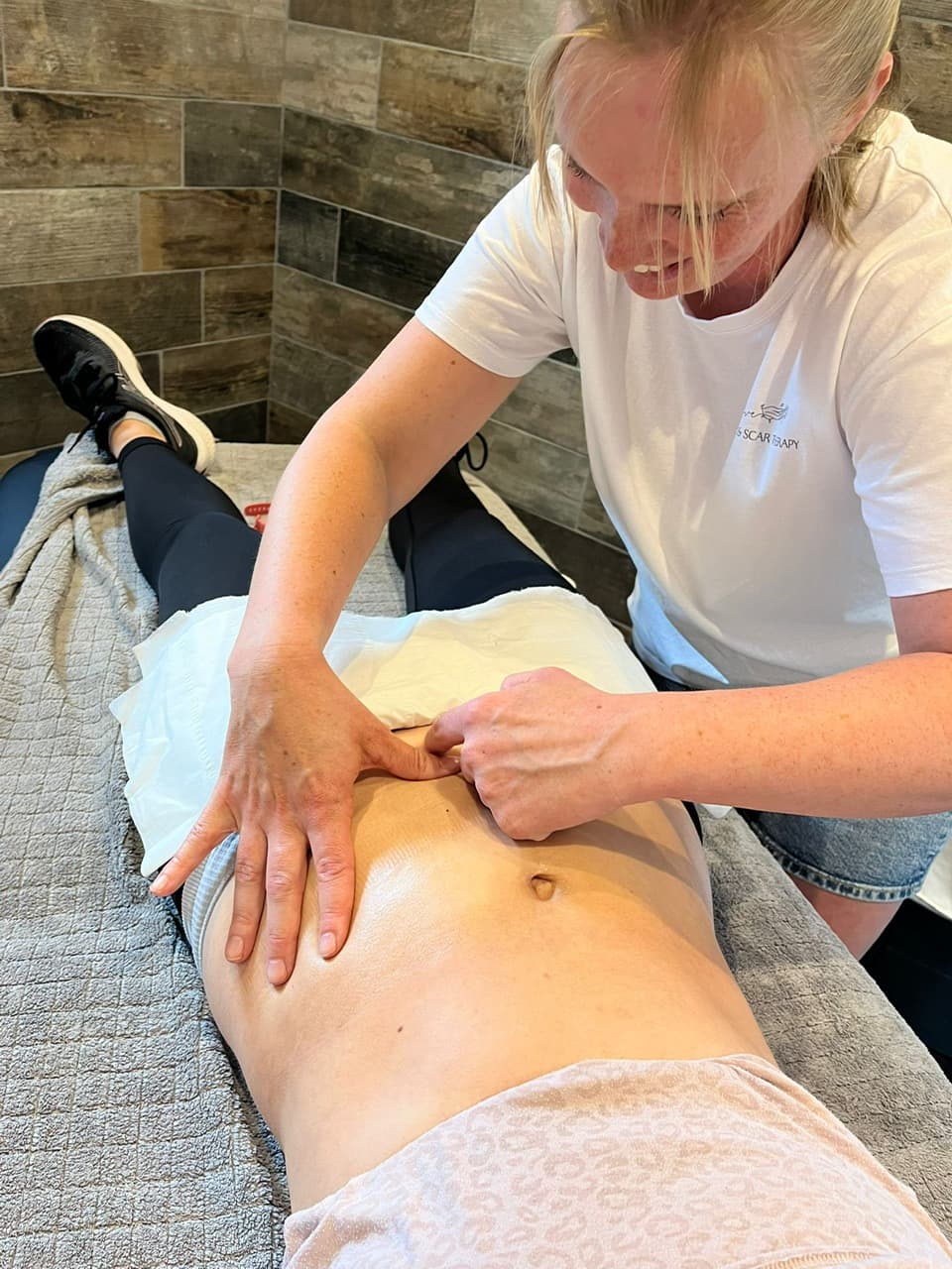 Gemma providing scar therapy treatment